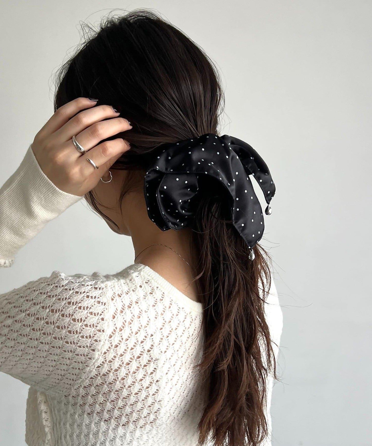 GOLDY 波點荷葉邊髮圈