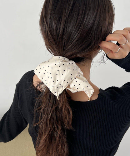 GOLDY 波點荷葉邊髮圈