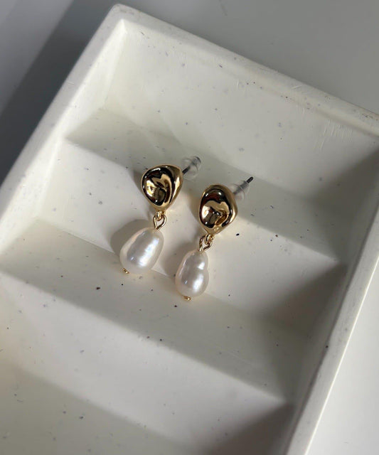 GOLDY水滴珍珠耳環