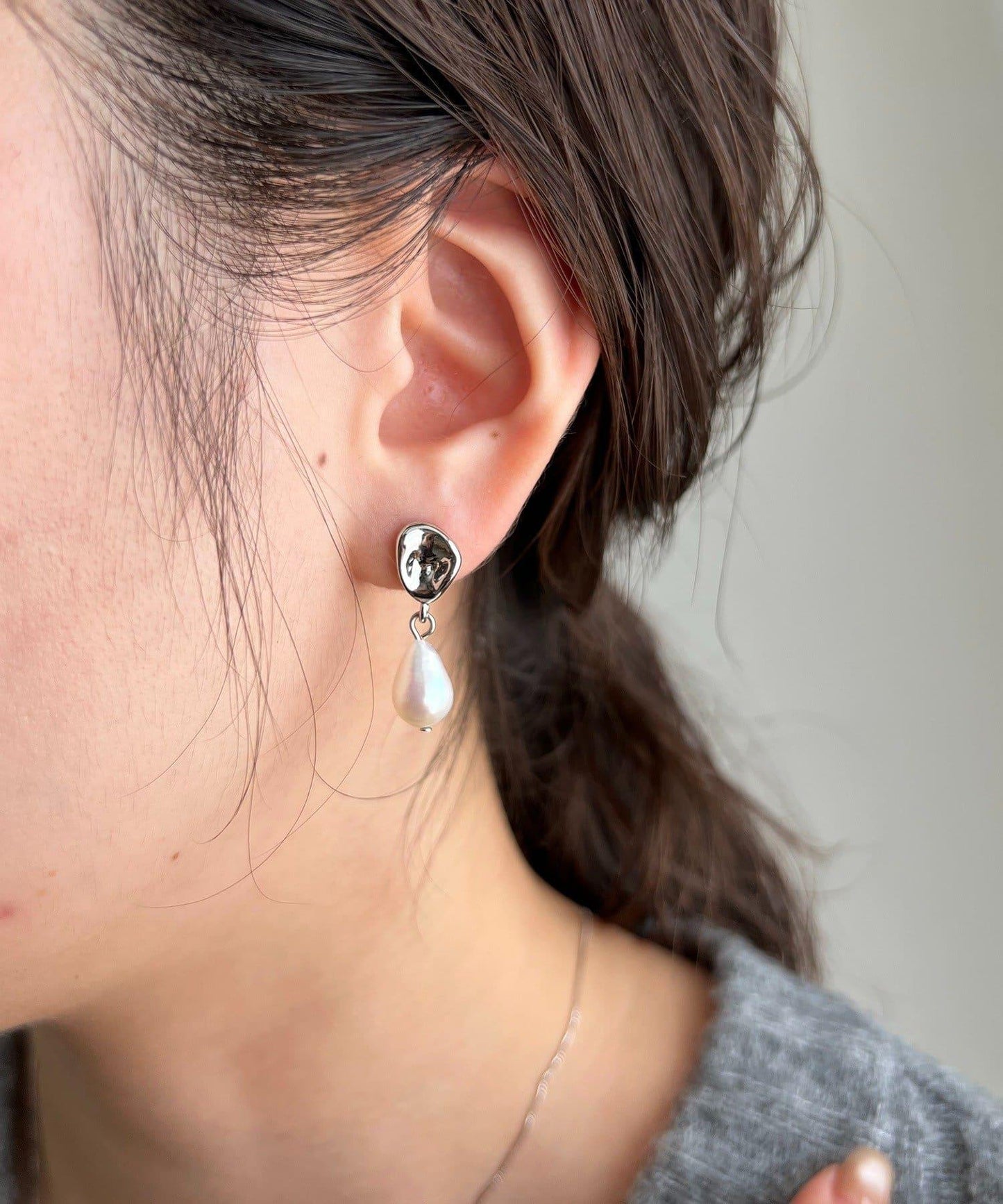 GOLDY水滴珍珠耳環