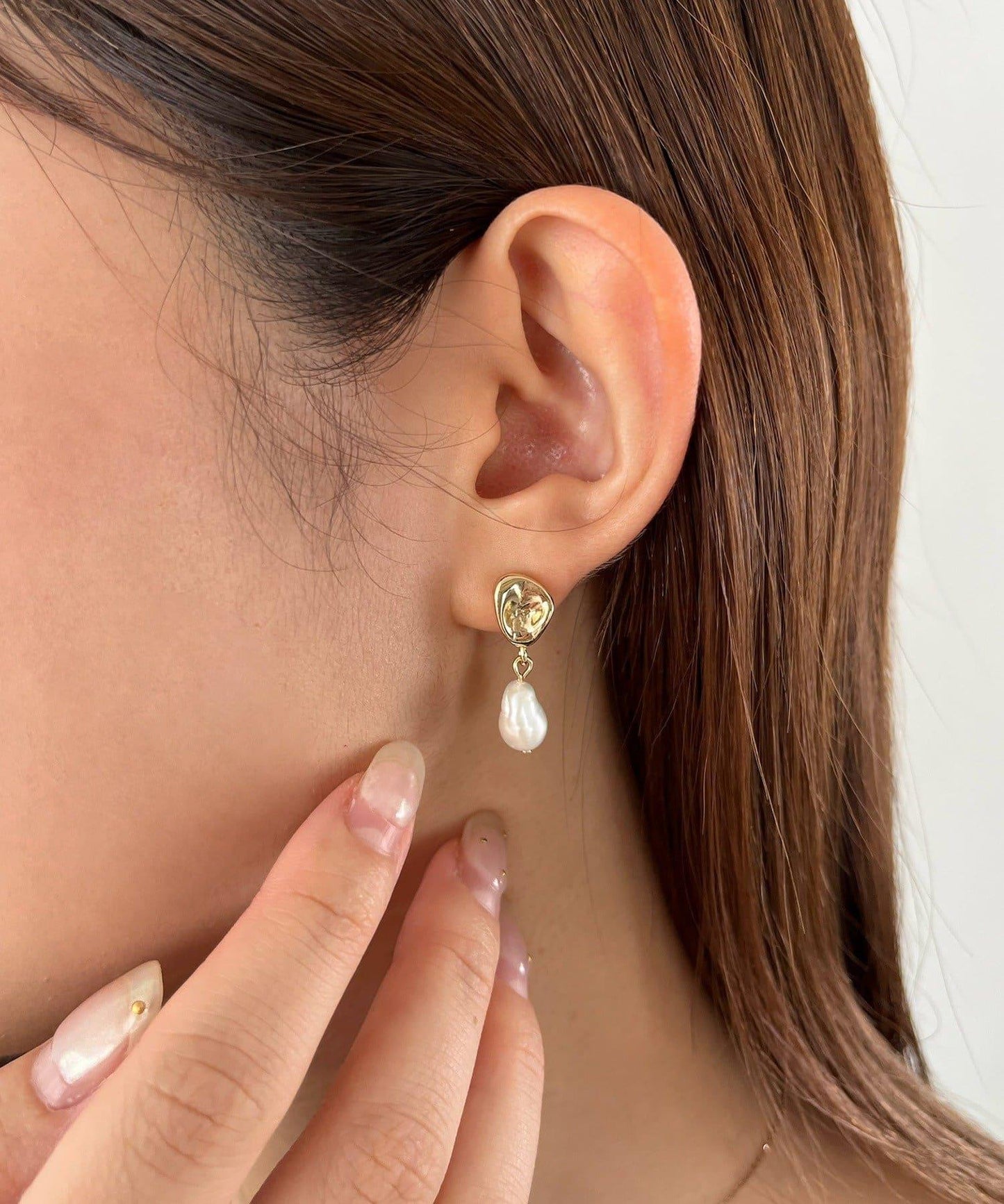 GOLDY水滴珍珠耳環