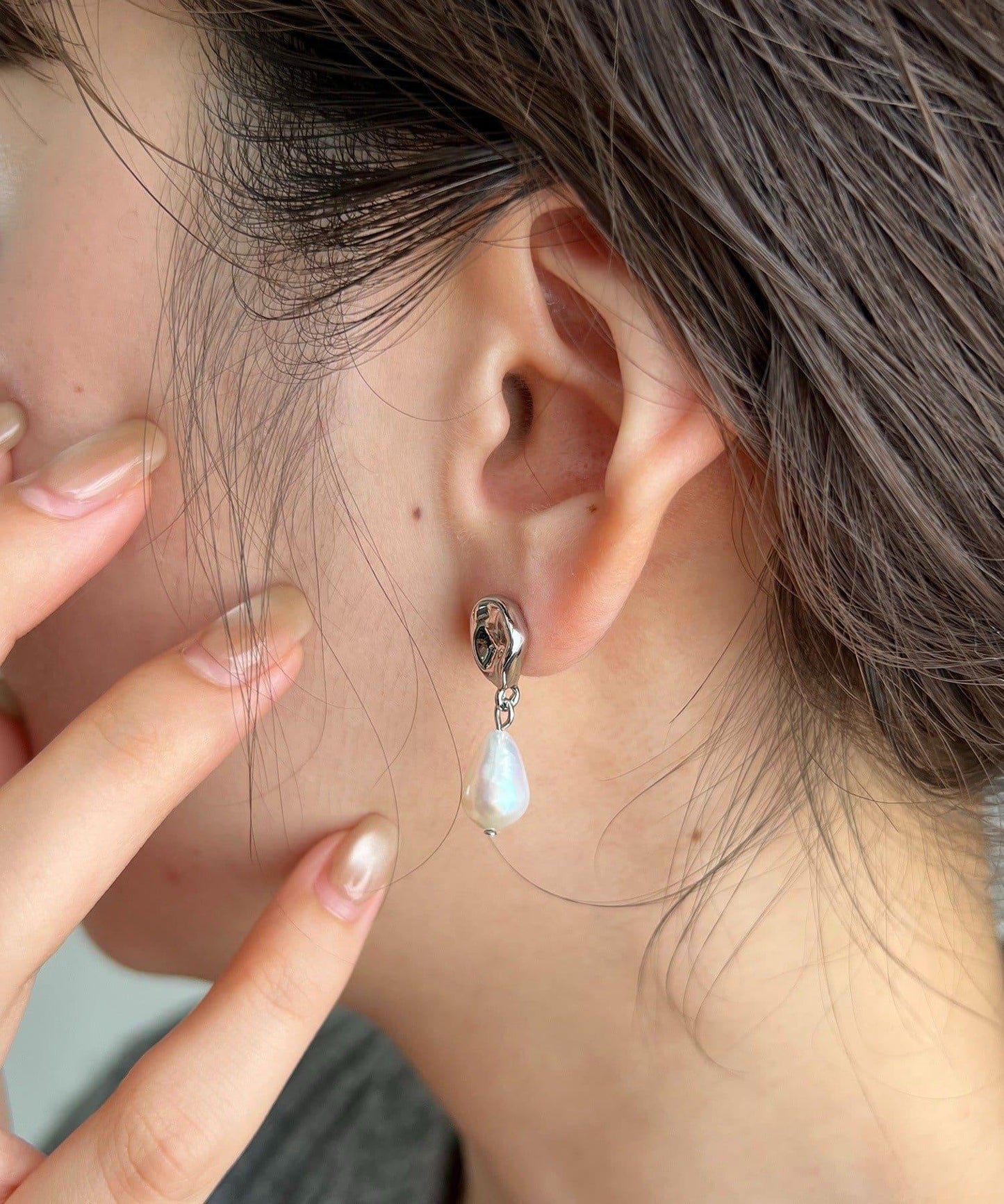 GOLDY水滴珍珠耳環