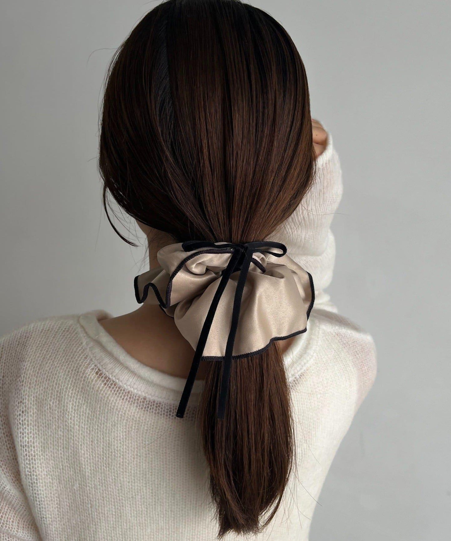 雙色緞面髮圈