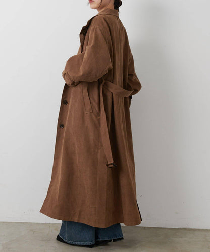 【AW】桃皮絨長款風衣