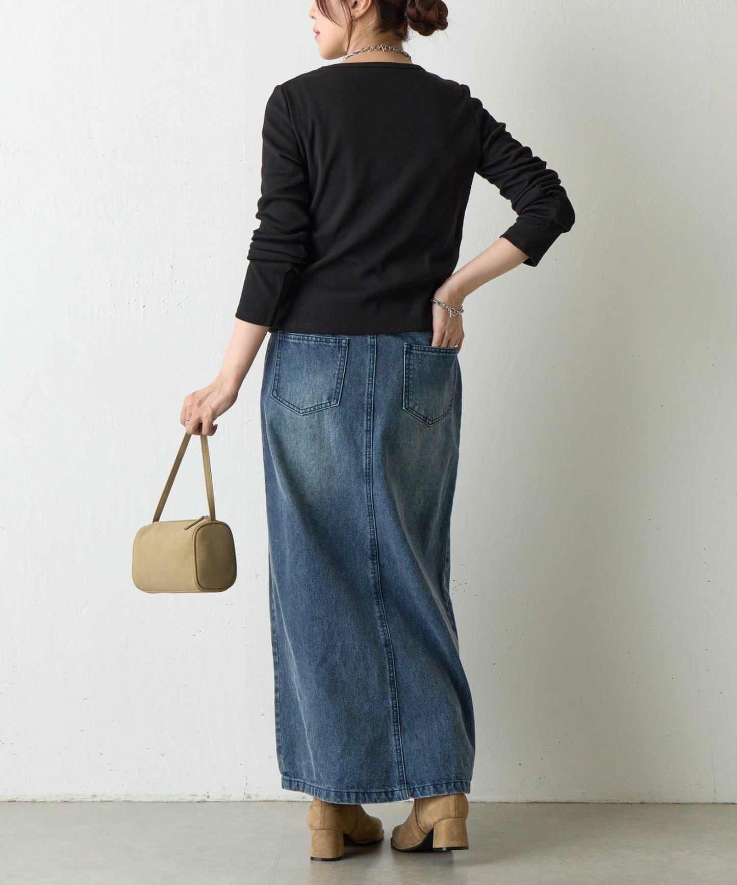 【AW/】亨利領羅紋長袖T恤