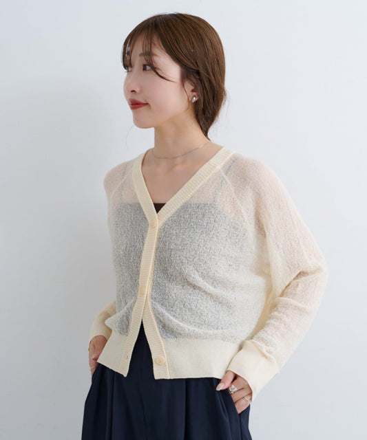 B 透膚圈圈紗 針織開衫