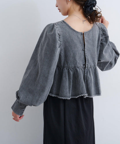 B牛仔2WAY襯衫