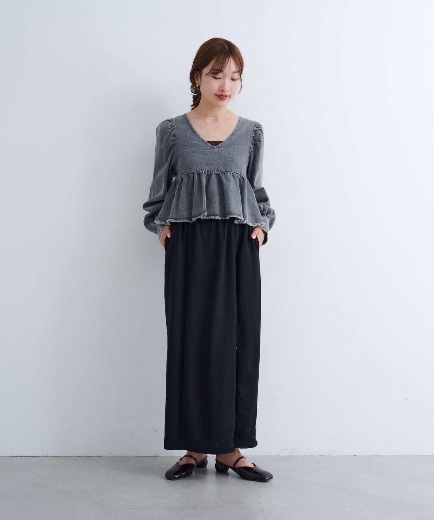 B牛仔2WAY襯衫