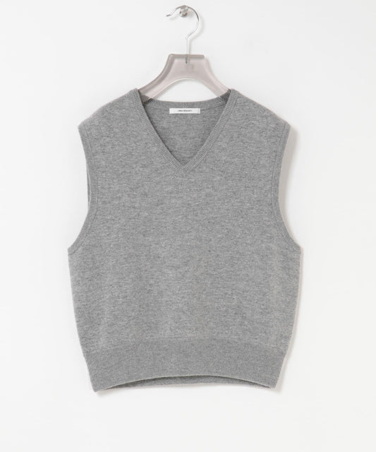 羊毛羊絨V領針織背心