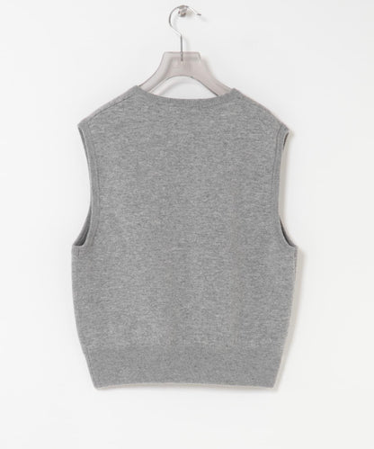 羊毛羊絨V領針織背心