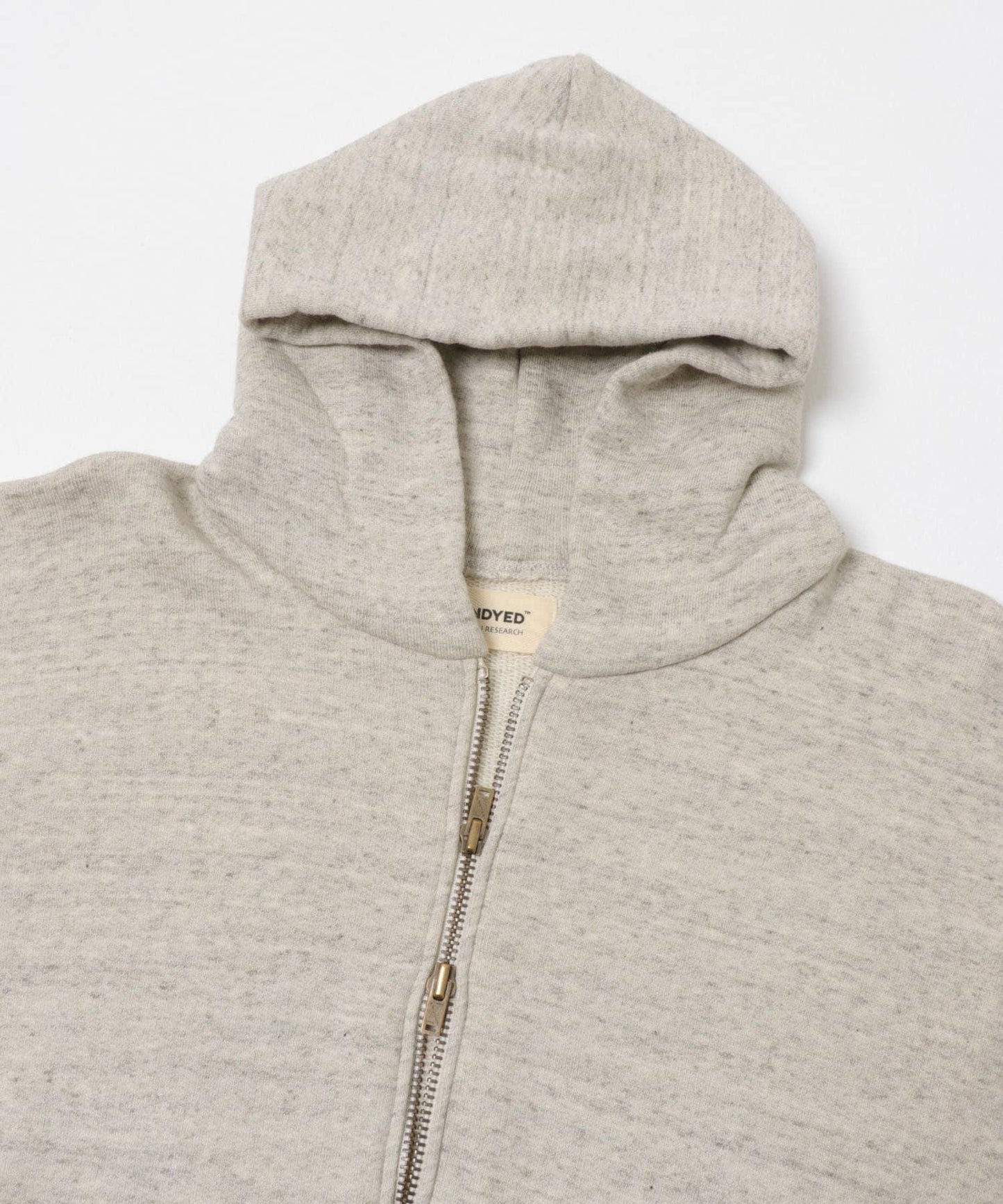 本白色拉鍊連帽衛衣