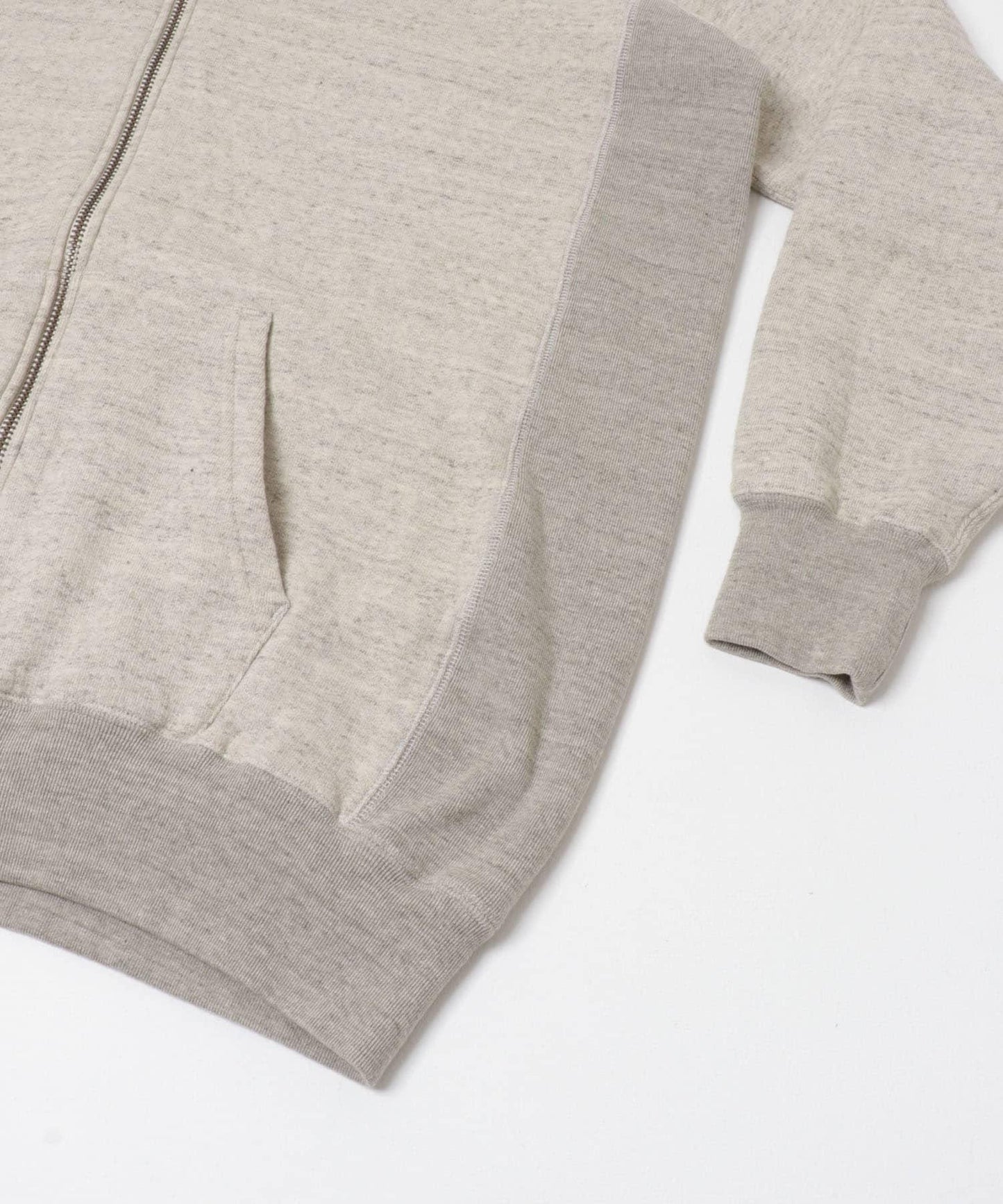 本白色拉鍊連帽衛衣