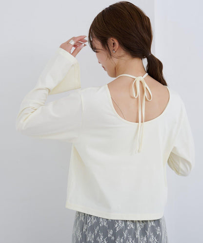 B 喇叭袖兩穿式針織上衣