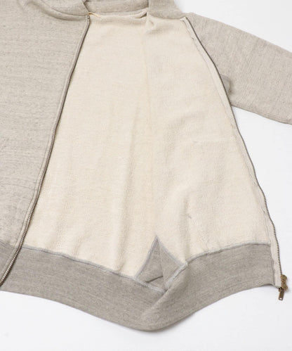 本白色拉鍊連帽衛衣