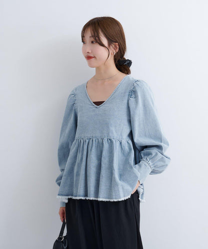 B牛仔2WAY襯衫