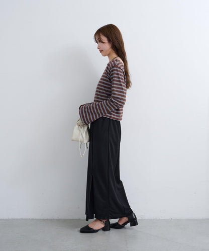 B 喇叭袖兩穿式針織上衣