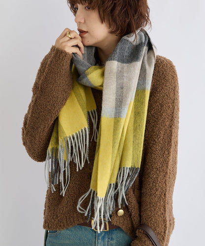 【秋冬點綴色】羊毛彩色格紋圍巾/預計10月中旬發貨