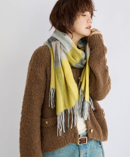 【秋冬點綴色】羊毛彩色格紋圍巾/預計10月中旬發貨