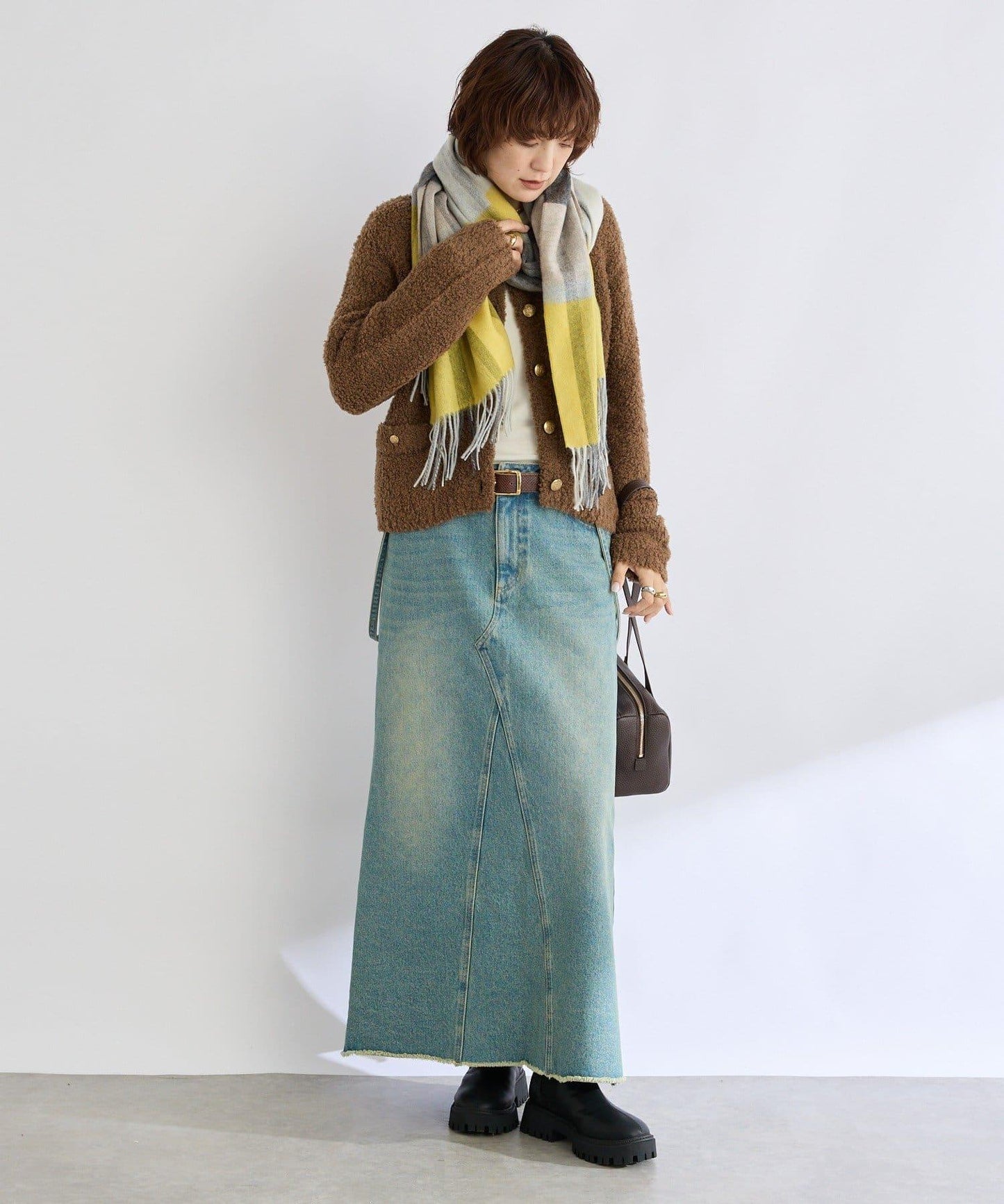 【秋冬點綴色】羊毛彩色格紋圍巾/預計10月中旬發貨