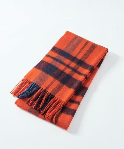 【秋冬點綴色】羊毛彩色格紋圍巾/預計10月中旬發貨