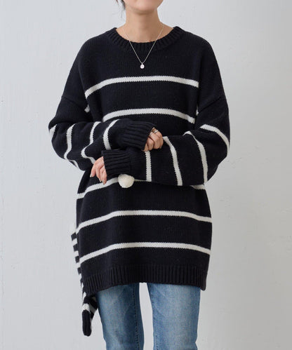 《近日開始》毛球裝飾襪子針織衫