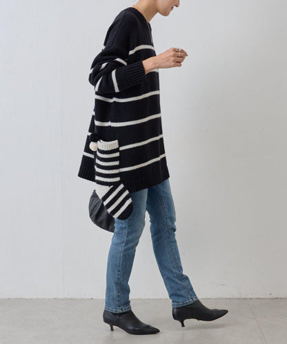 《近日開始》毛球裝飾襪子針織衫