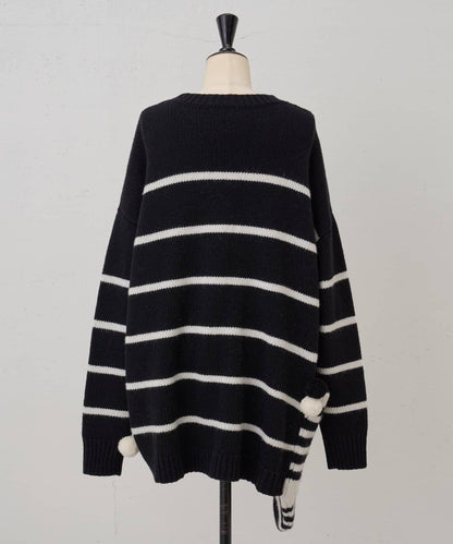 《近日開始》毛球裝飾襪子針織衫