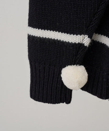 《近日開始》毛球裝飾襪子針織衫