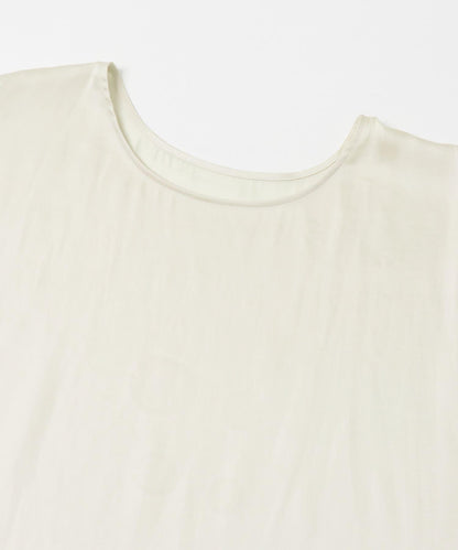 復古緞面T恤襯衫