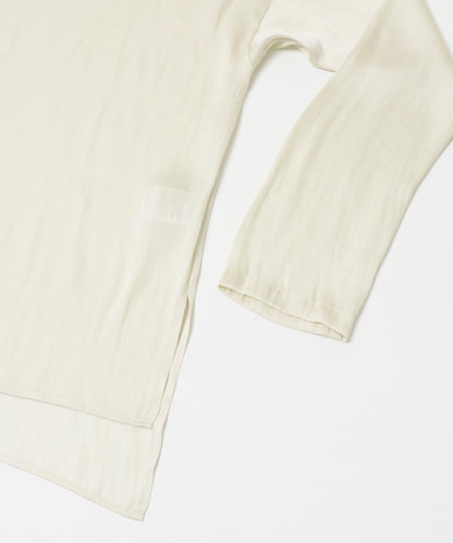 復古緞面T恤襯衫