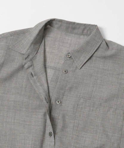 薄紗羊毛常規領襯衫