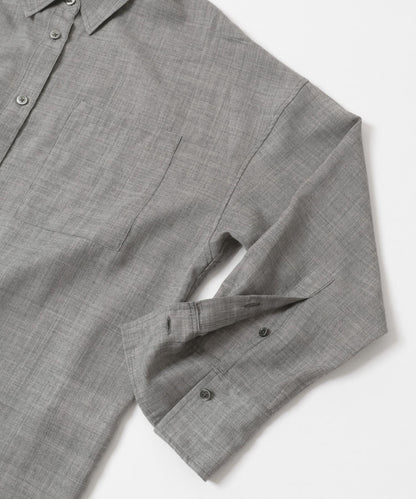 薄紗羊毛常規領襯衫