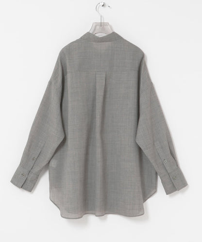 薄紗羊毛常規領襯衫