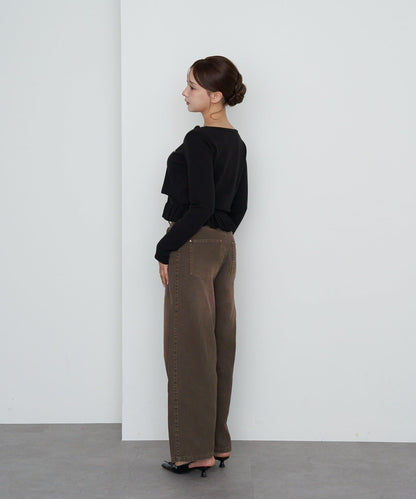 【RAY CASSIN】荷葉邊吊帶套裝開衫