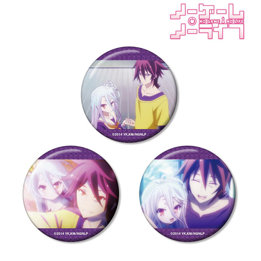 《NO GAME NO LIFE 遊戲人生》空&白 場景寫閃粉徽章3個套裝