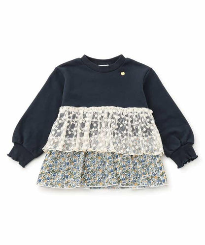 異材質荷葉邊衛衣