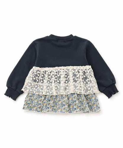 異材質荷葉邊衛衣