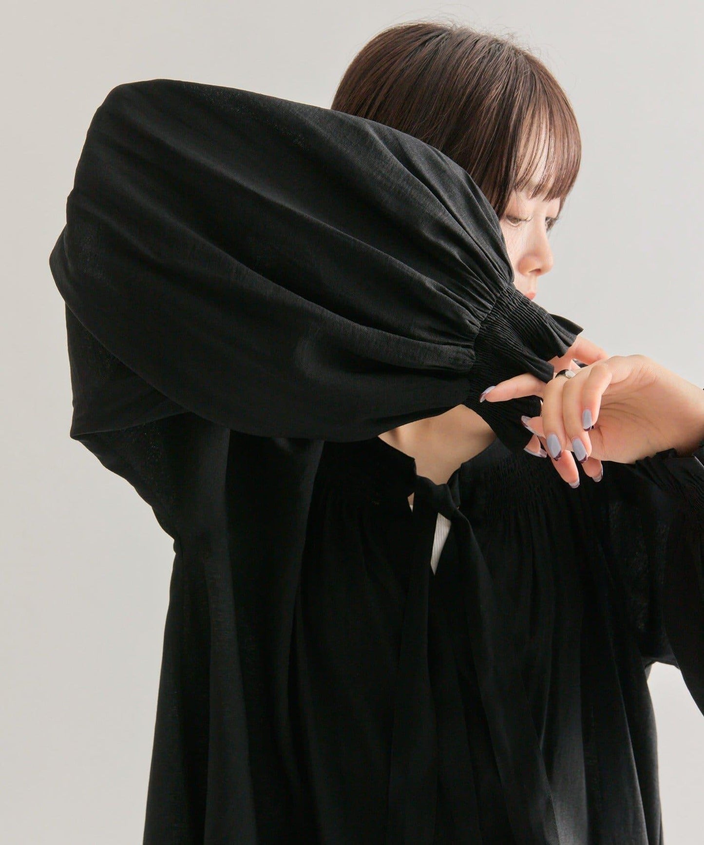 蝴蝶結領繫帶襯衫