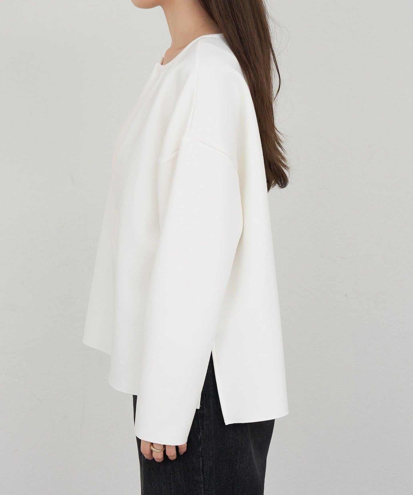 《インフルエンサー@tsuru00コラボ》V領寬鬆套頭衫