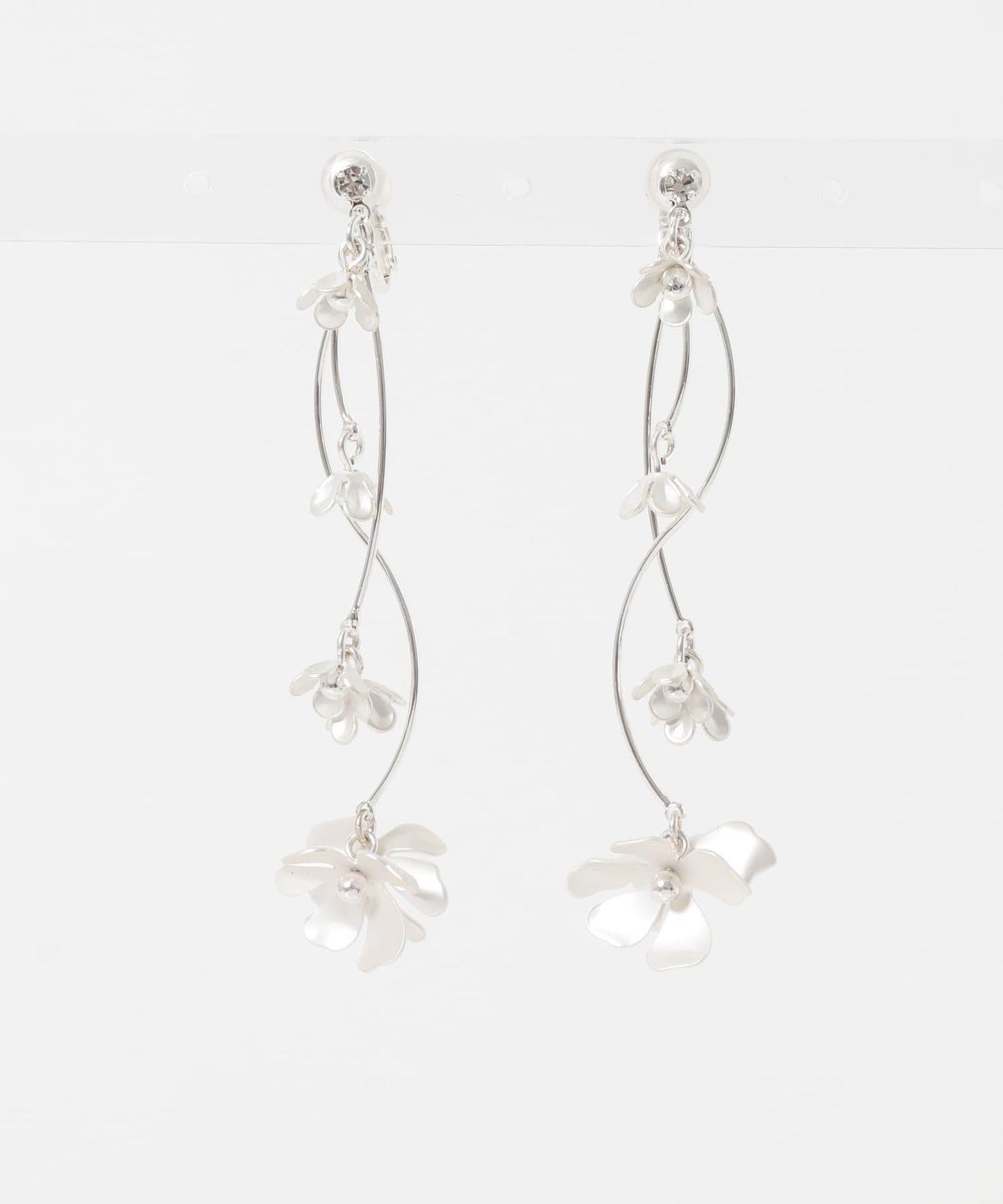 隨機花卉曲線耳環