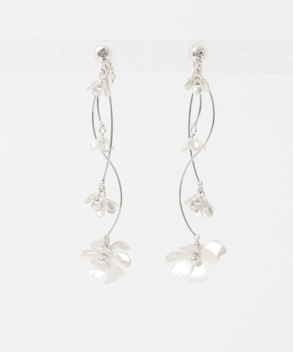 隨機花卉曲線耳環