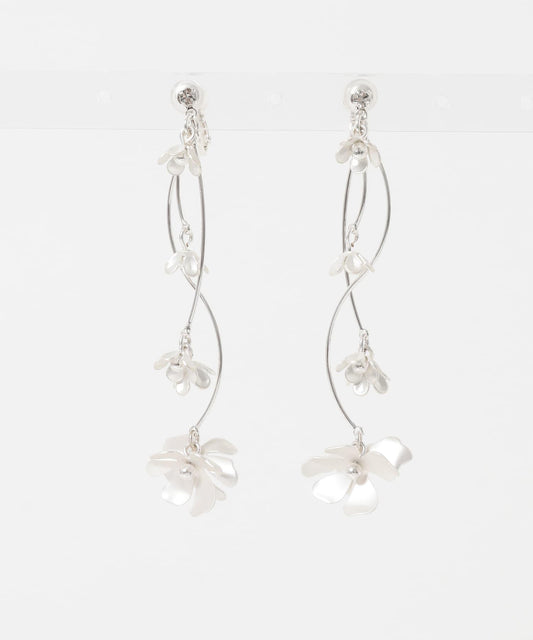 隨機花卉曲線耳環