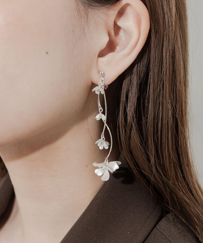 隨機花卉曲線耳環