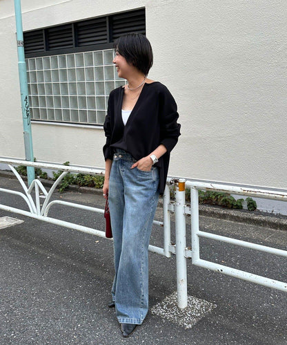 《インフルエンサー@tsuru00コラボ》V領寬鬆套頭衫