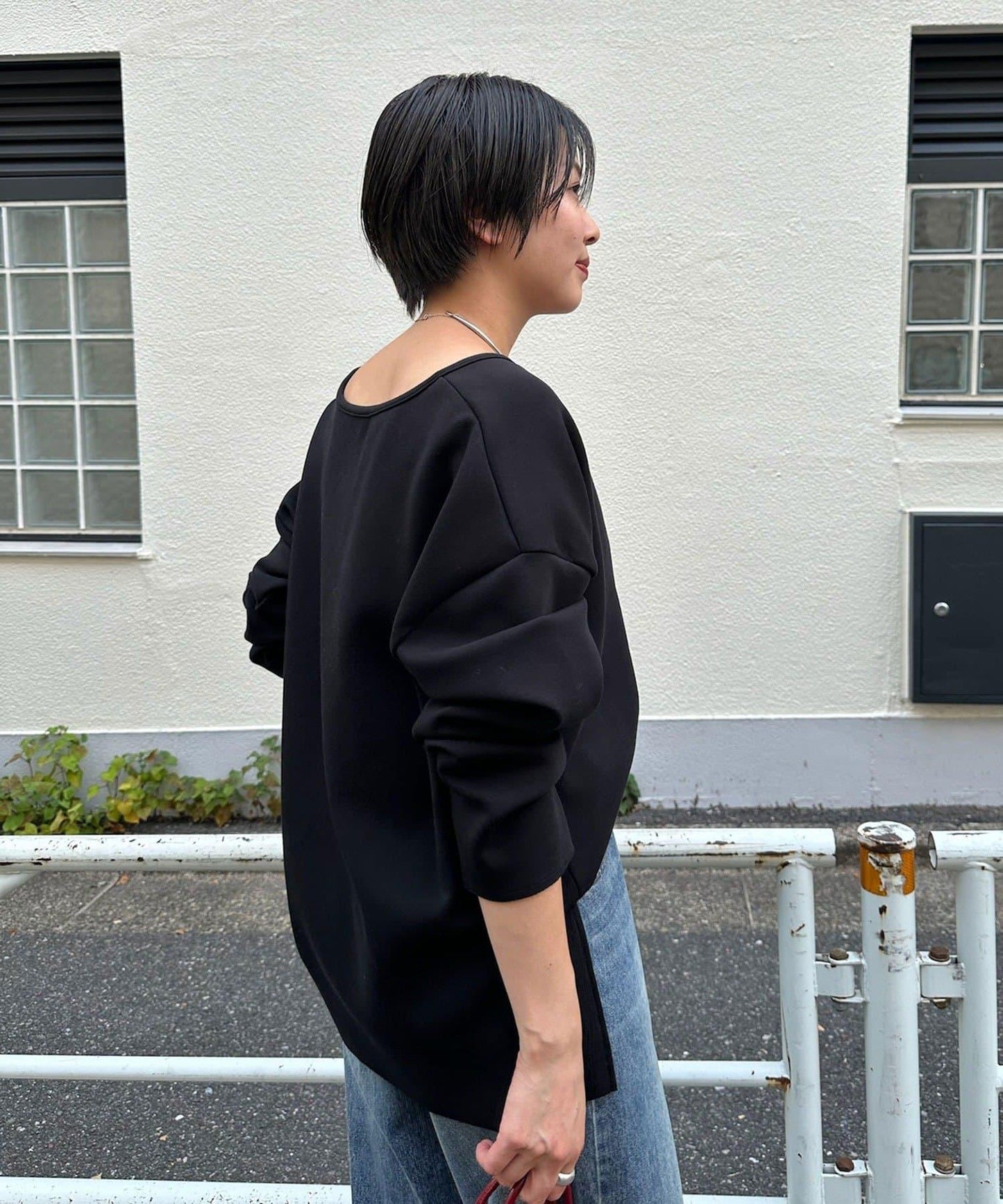 《インフルエンサー@tsuru00コラボ》V領寬鬆套頭衫