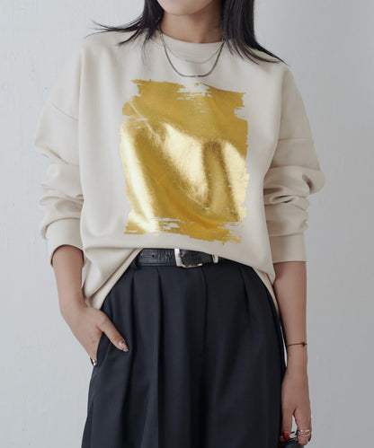 金箔印花加厚衛衣