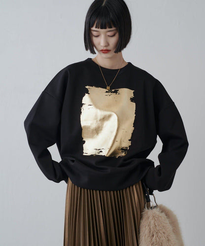 金箔印花加厚衛衣