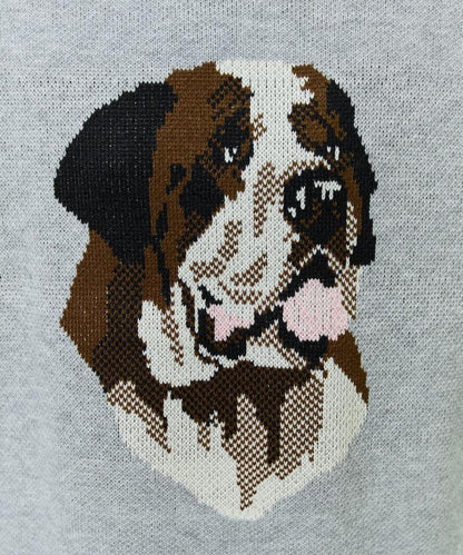セントバーナード dog ジャガード ビッグ ニット プルオーバー【限定展開】