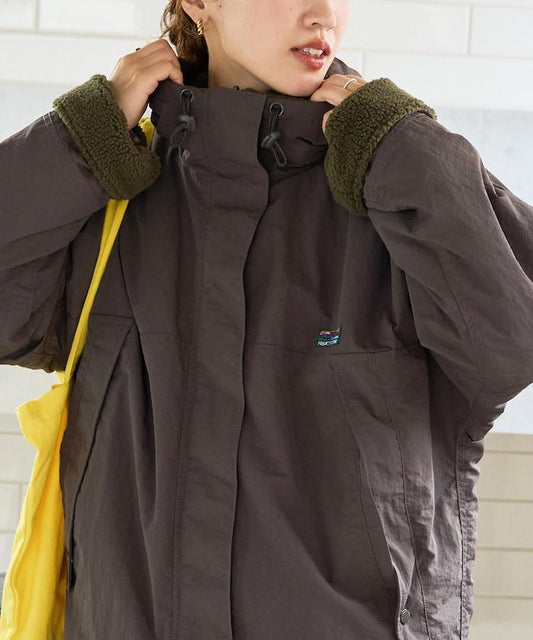 OUTDOORS羊羔絨可雙面穿連帽外套