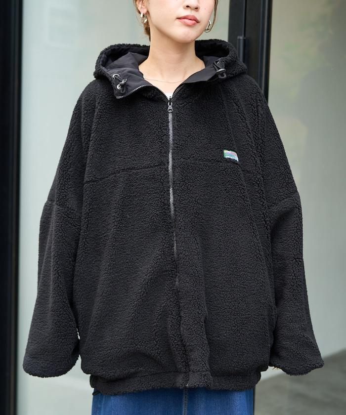 OUTDOORS羊羔絨可雙面穿連帽外套